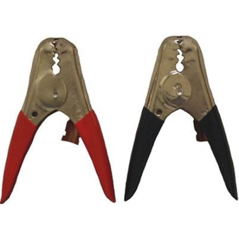 38015 - BOOSTER CABLE CLAMP SET BLACK AND RED 2PC/SET