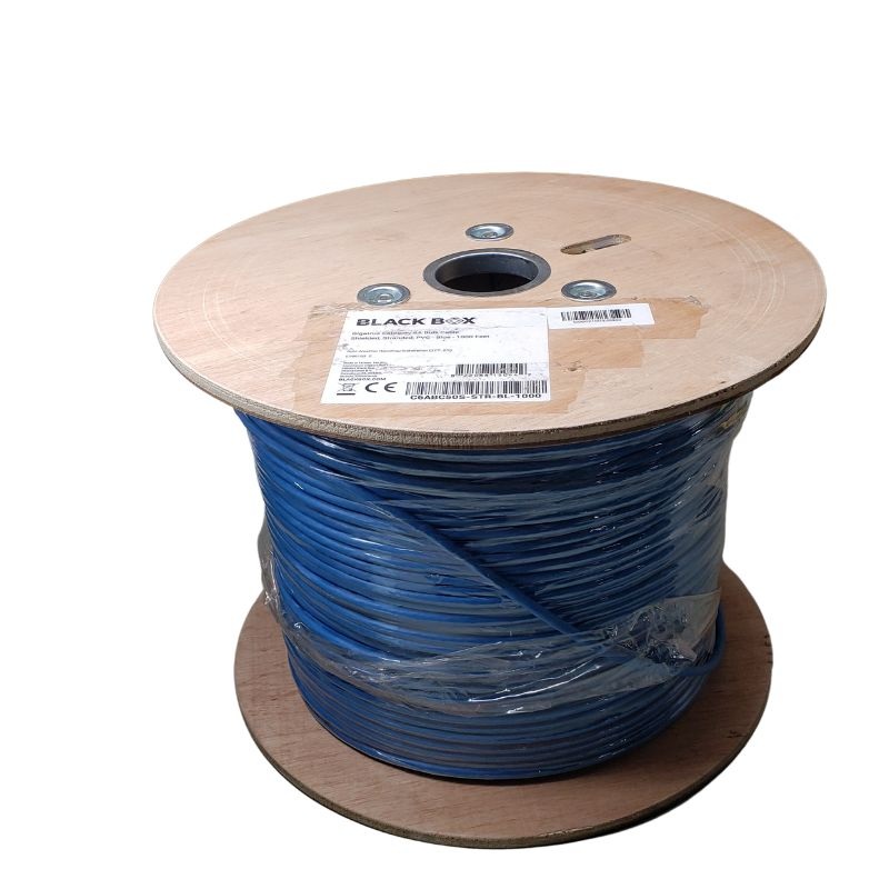 C6ABC50S-STRBL-1000 - CABLE CAT6A STR SHLD CM BLUE 1000FT 4PR/26AWG 500MHZ S/FTP