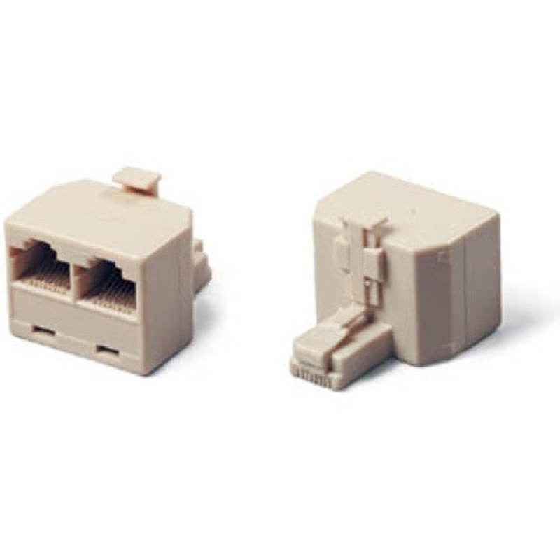 CB-0248 - MODULAR T ADAPTER 8P8CJKX2-8P8CP IVORY