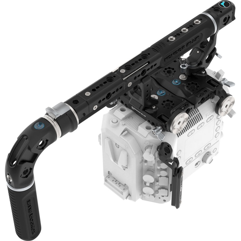 Kondor Blue Camera Cage Kit B with Hollywood Handle for Fujifilm GFX Eterna 55 Raven Black