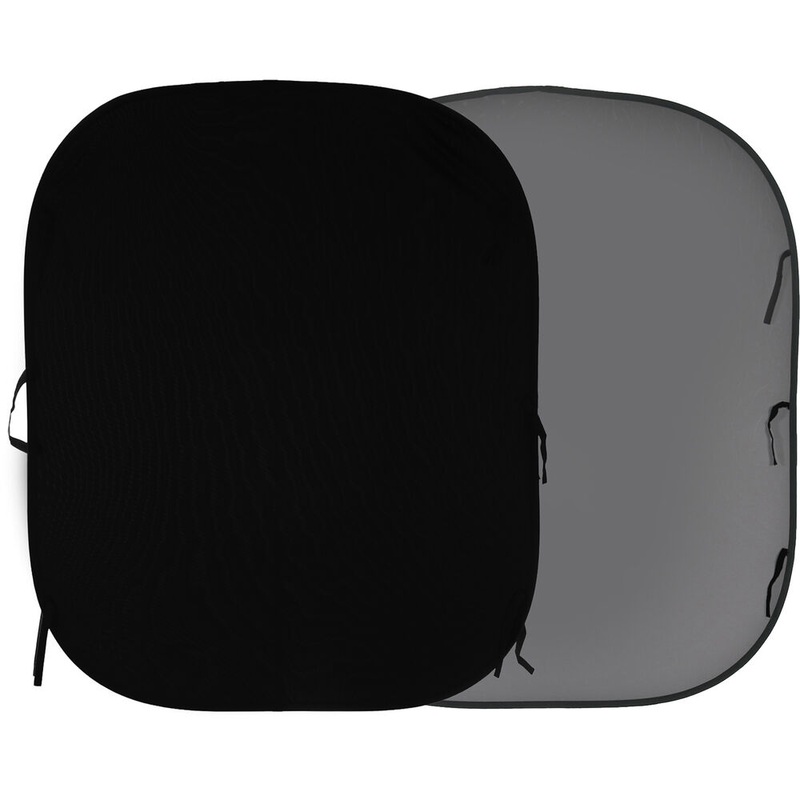 Manfrotto LL LB67GB Lastolite Plain Collapsible Reversible Background 1.8 x 2.15m Black / Mid Grey