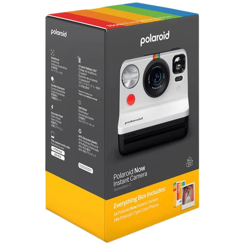 Polaroid Now Generation 2 i-Type Instant Camera Everything Box (Black and White)