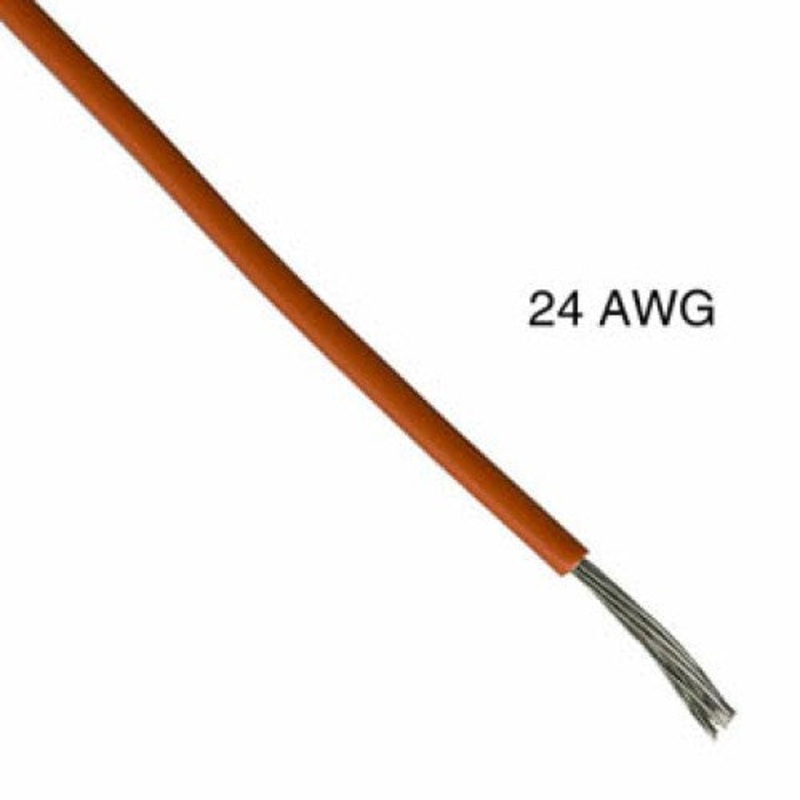 T1009-21-04 - WIRE STRANDED 24AWG 100FT ORANGE TC PVC FT1 300V 105C