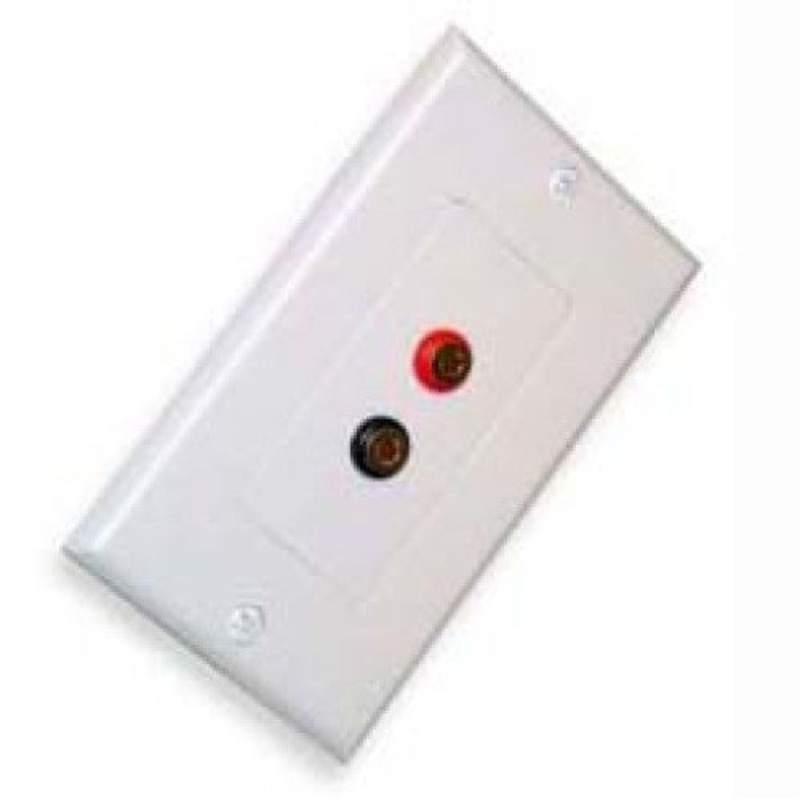 75-650 - WALL PLATE BANANAJKX2 RED/BLK GOL WHITE GOLD