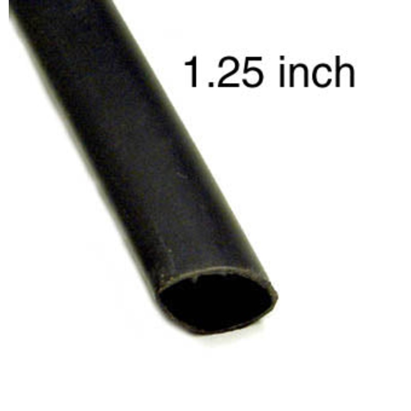 DW1-1/4-B4B - TUBING HST 1-1/4INX4FT DW BLK ADHESIVE