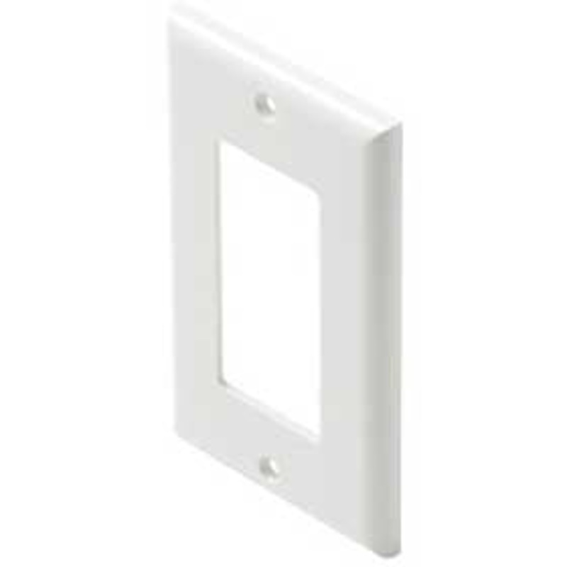 052-6992-8 - WALL PLATE DECORA ELECT 1POS WHT PLASTIC (10 pcs/pkg)