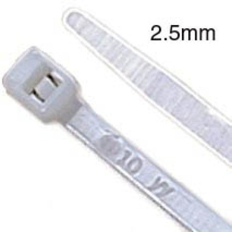 220101CL - CABLE TIE NAT 4IN 18LB 2.5MM width (100 pcs/pkg)