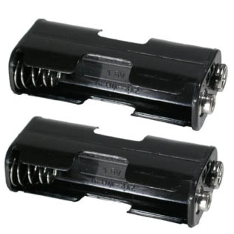 57-322-2 - BATTERY HOLDER AAX2 PLAS SNAP BLK (2 pcs/pkg)