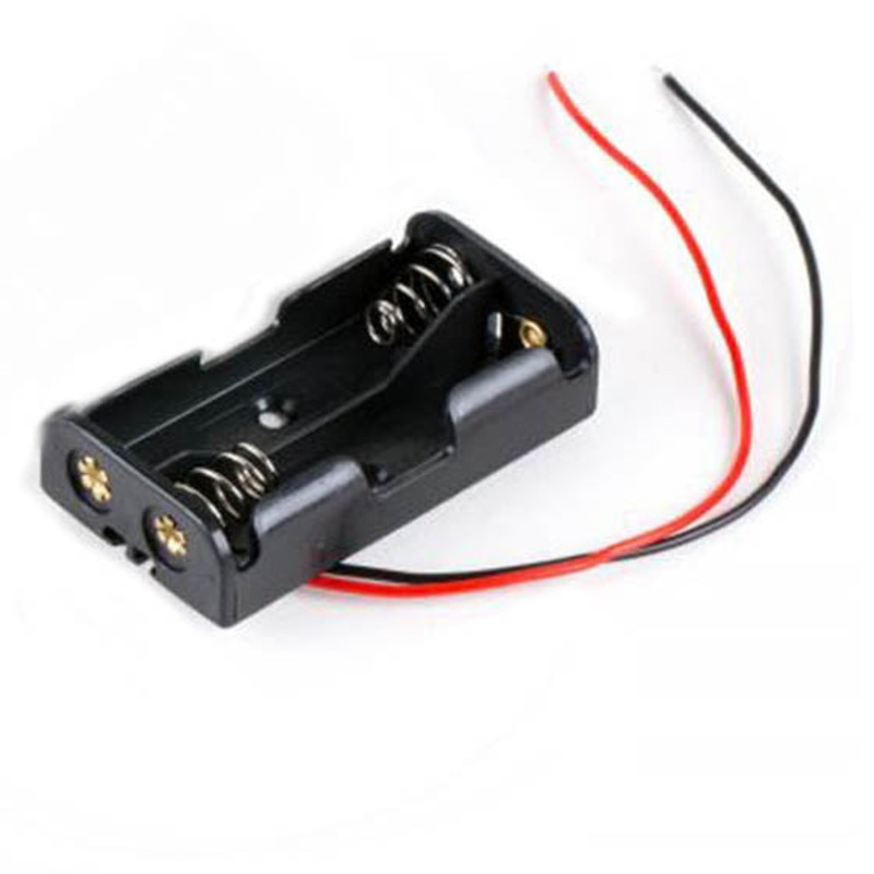 BFH-2642 - BATTERY HOLDER AAX2 PLASTIC WITH WIRES