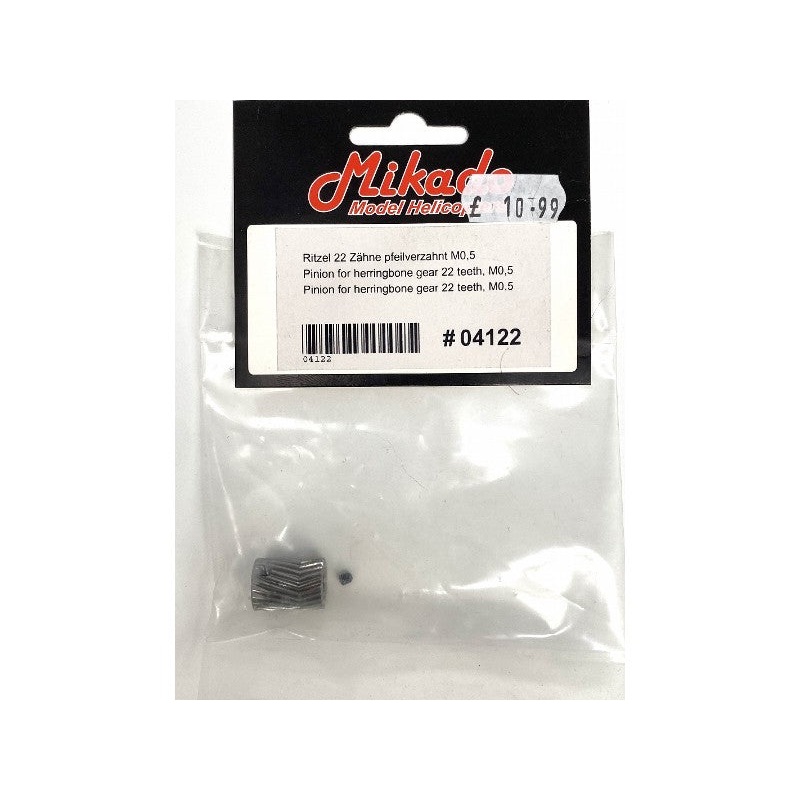 Mikado Pinion for Herringbone Gear 22 Teeth, M0,5 : 04122