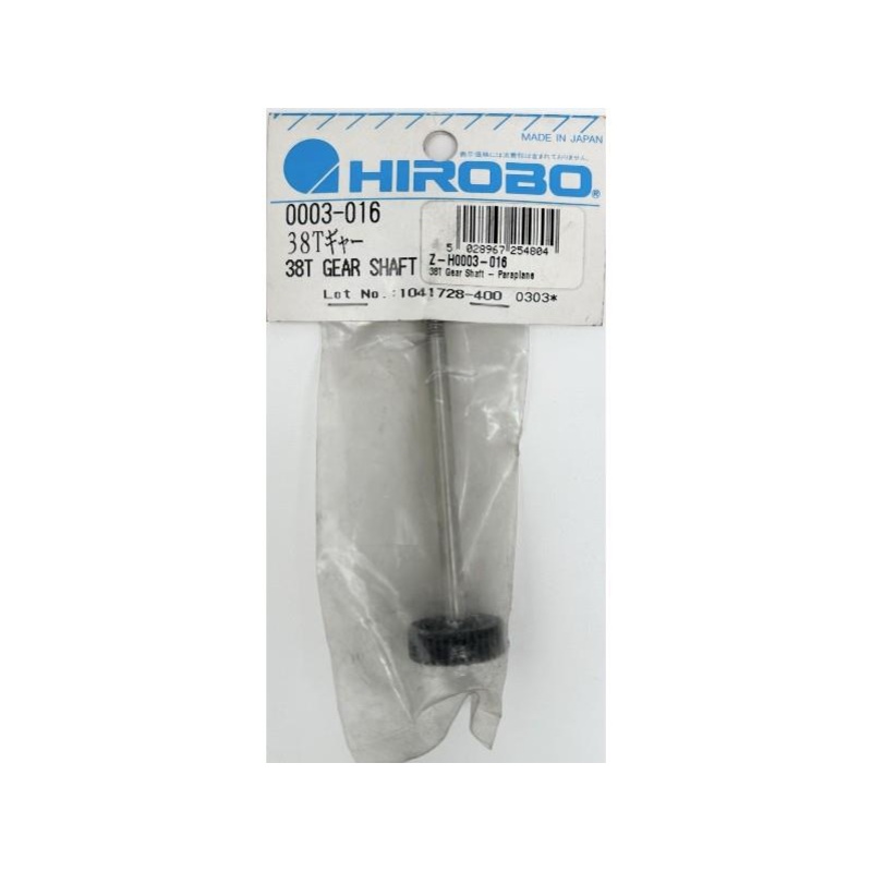 38T Gear Shaft - Paraplane : 0003-016
