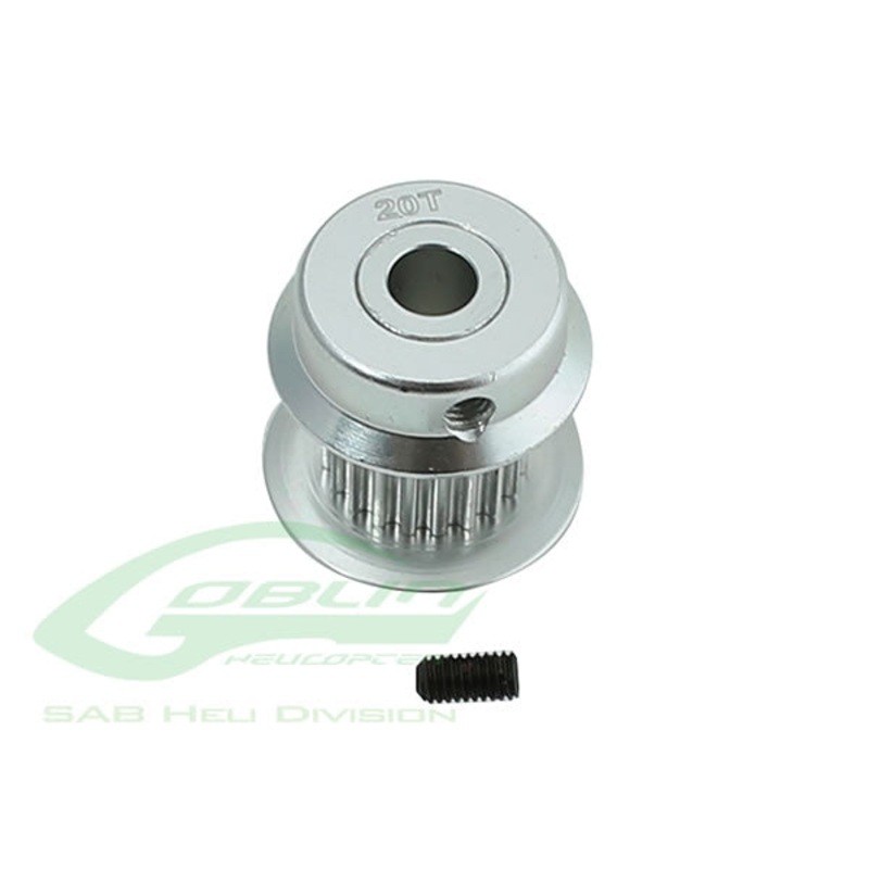 Aluminum Motor Pulley 20T - Goblin 380 : H0501-20-S