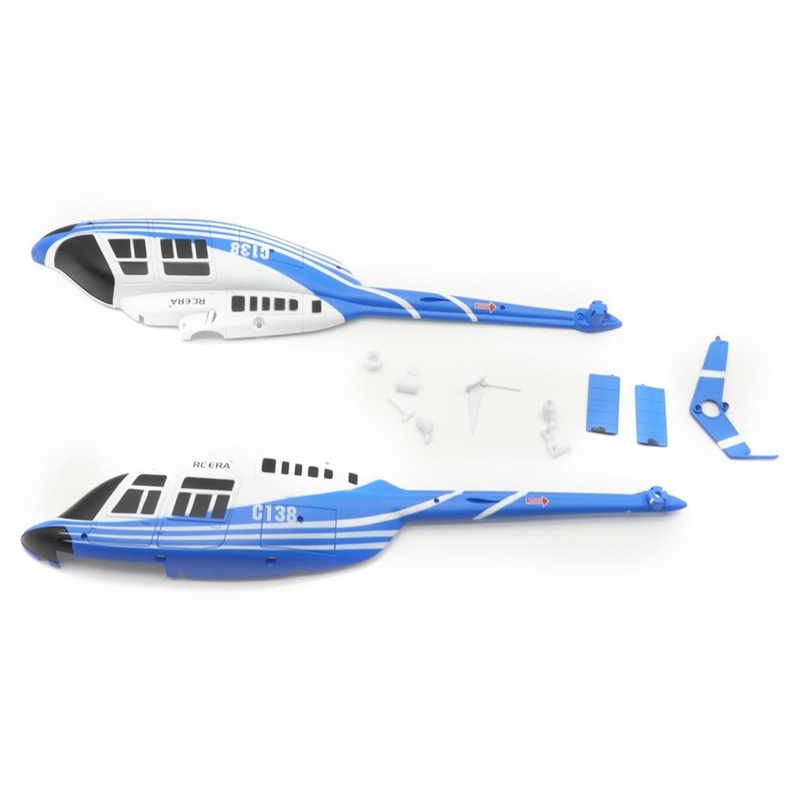 RC ERA C138 Bell206 Fuselage Set (Blue) : SC4001230-B
