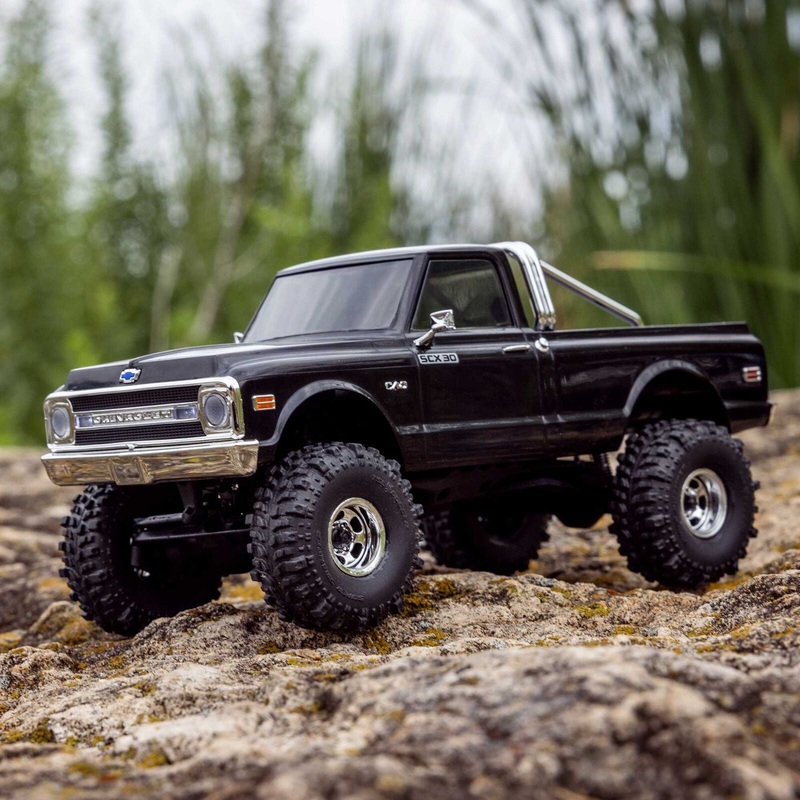 1/30 SCX30 Chevrolet K10 4X4 RTR Rock Crawler (Battery & Charger Included), Black