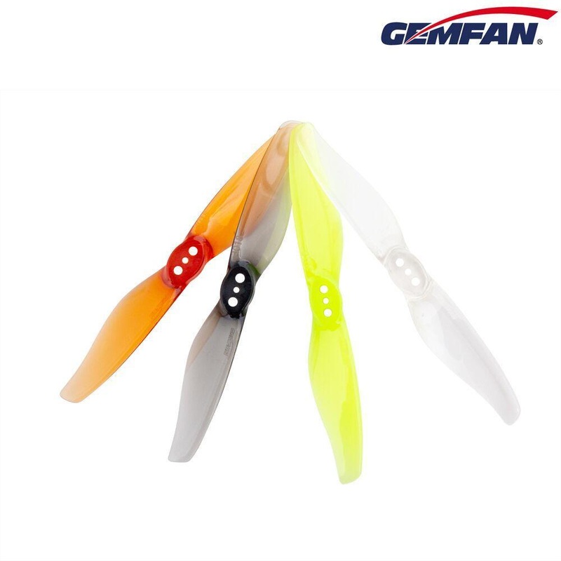 Gemfan Hurricane 3018 3" Durable 2-Blade Propeller 1.5/2mm Shaft (4CW + 4CCW) Clear