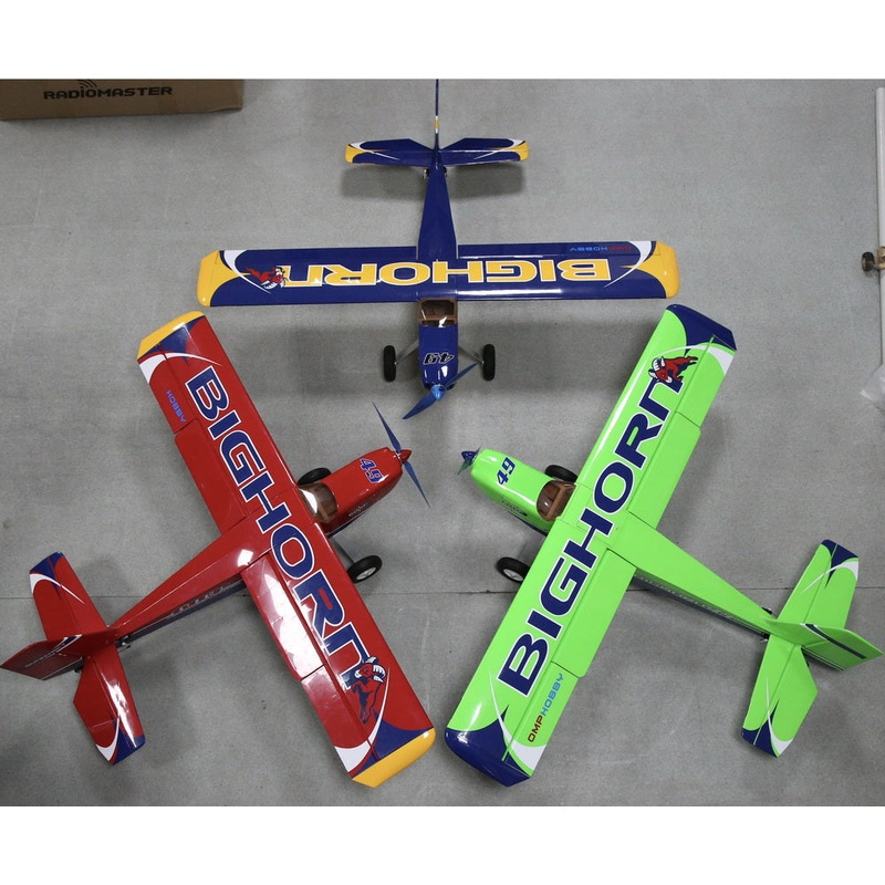 OMP Hobby BIGHORN 49" Pro Flap Version Balsa Airplane ARF green