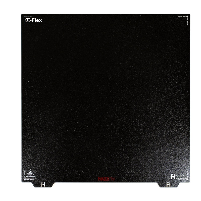 Energetic 508x508mm DOUBLE SIDED Textured Black PEI PRO Spring Steel Sheet (Suits Ratrig)