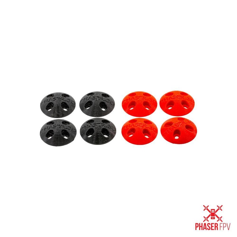 Phaser3D Printed Motor Skids for 16x16 to 19x19 Motors Black