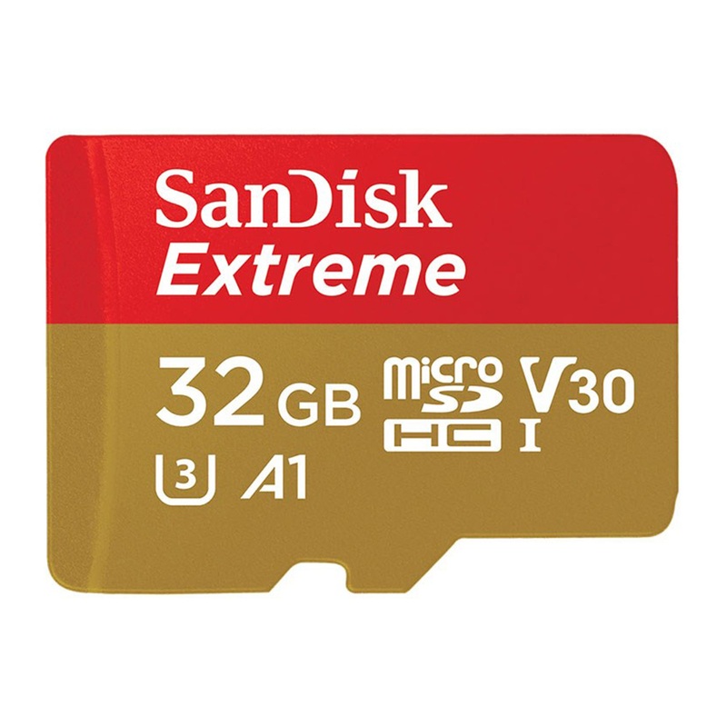 SANDISK SDSQXAF-032G-GN6MN 32GB MICRO SDHC EXTREME A1 V30, UHS-I/ U3, 100MB/s ,NO SD ADAPTER