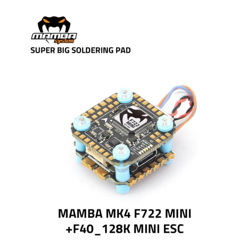Diatone Mamba Stack MK4 F722 Mini F7 Flight Controller + F40 128K 3-6S 40A ESC 20x20mm