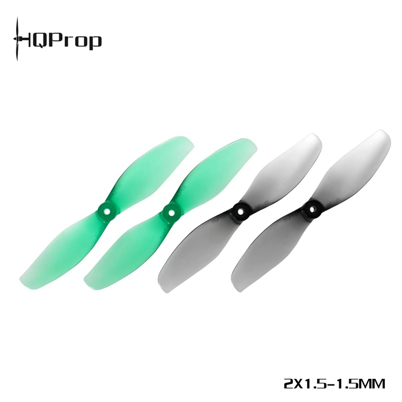 HQProp Ultralight Whoop Prop 2X1.5R 2" 1.5mm shaft Propellers (2CW+2CCW) Grey