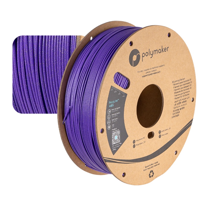 Polymaker PolyLite ABS Galaxy 1.75mm Filament 1kg Galaxy Black