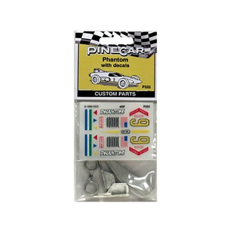 Pine Car Custom Parts w/Decals, Phantom