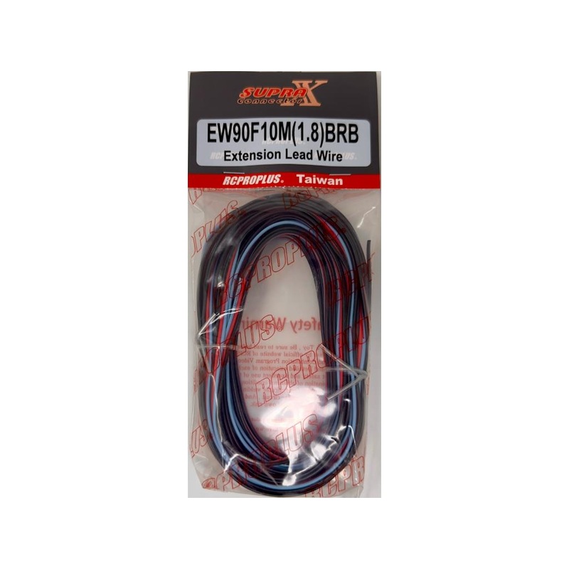RCPROPLUS 1.8mm Flat 10m Black/Red/Blue : EW90F10M(1.8)BRB