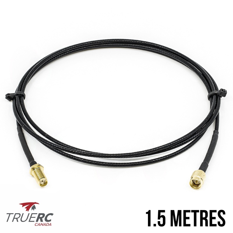 TrueRC 150cm RG316 Coaxial MALE SMA to FEMALE SMA Extension Cable