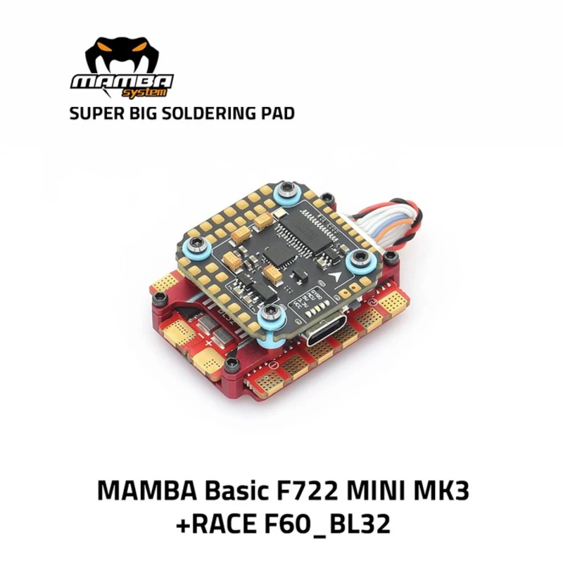 DIATONE MAMBA RACE F722 MINI MK3 60A 3-6S 32BIT FLIGHT CONTROLLER STACK 20*20MM-M2