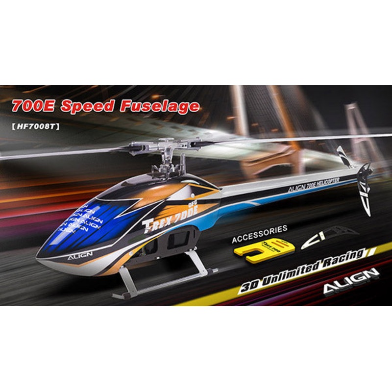 Align T-Rex 700E Speed Fuselage - Blue and White : HF7008T