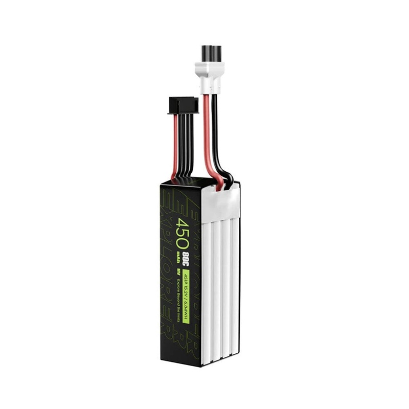 Flywoo Explorer 15.2V 450mAh 4S 80C LiHV Battery XT30 Plug for RC Drone