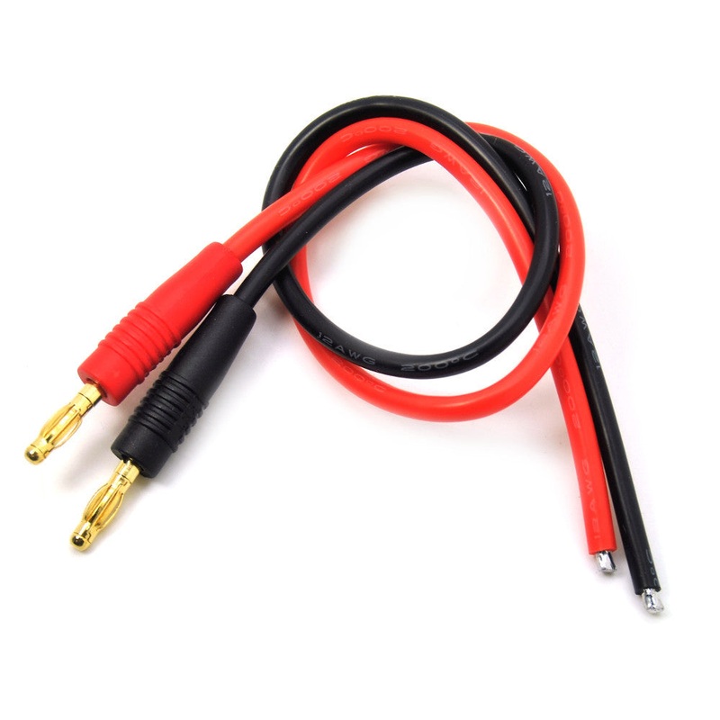 4mm gold plated banana (bullet) connectors w/ 30cm wires