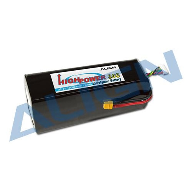 Align 6S1P 22.2V 10000mAh/30C Lipo Battery : HBP10002T