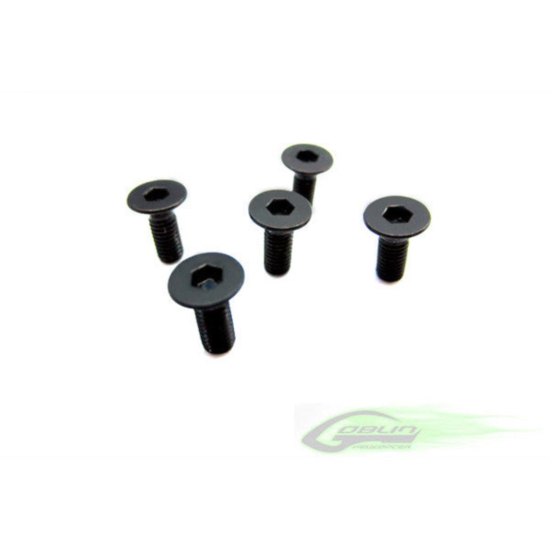 SAB DIN 12.9 Flat Head Socket Cap M3x8 (5pcs) - Goblin 630/700/770/RAW 420 COMPETITION