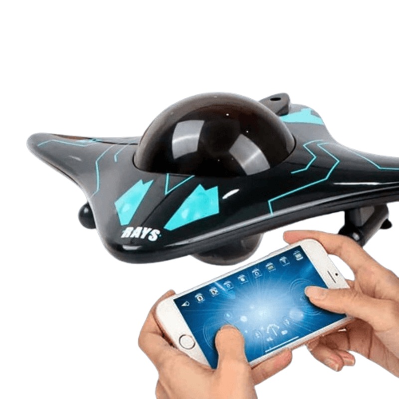 6Ch RC Submarine with Camera - WiFi FPV Boat | KidsToyLover black