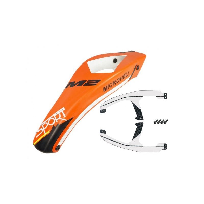 Airbrush Fiberglass King Cobra Canopy (Orange) - OMP Hobby M2 EVO : MH-M2EV080KCO