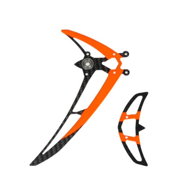 Fin Set LOGO 480 Black/Neon-Orange : 04983