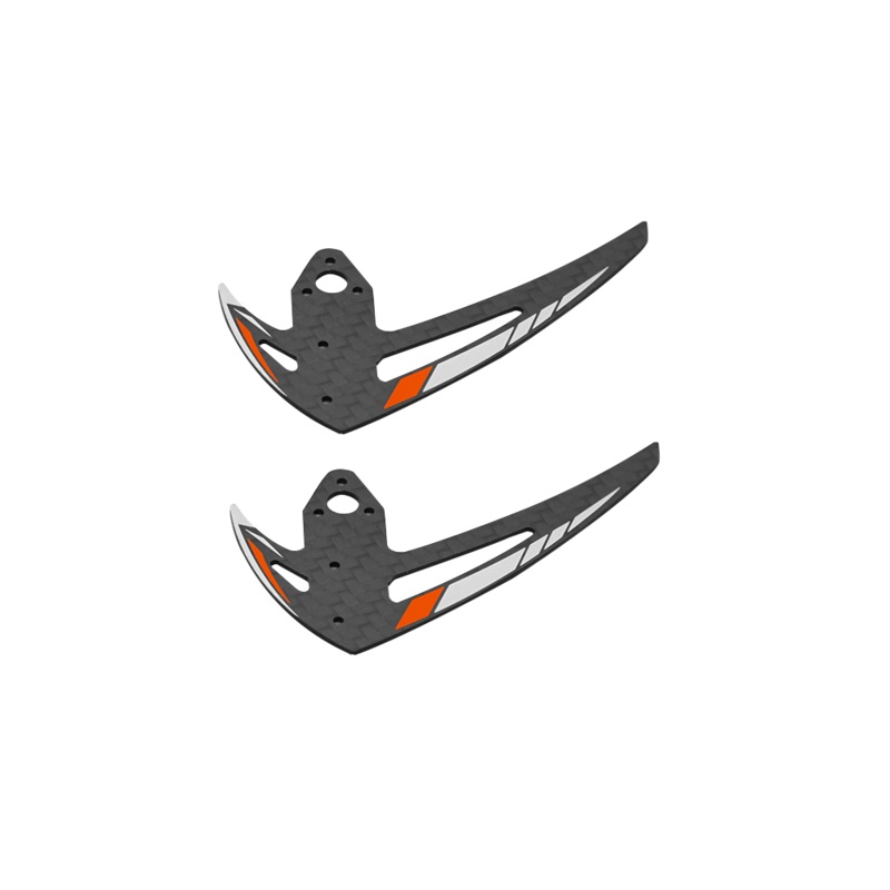 OMP Hobby M2 EVO Helicopter Parts Vertical Stabilizer Set WHITE