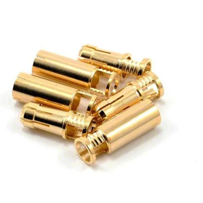 RCPROPLUS RCA 6808 SPC P10 10mm Supra X Gold Bullet Connectors (10 pairs)