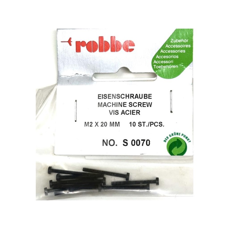 Robbe Machine Screw M2 x 20mm (10) : S-0070