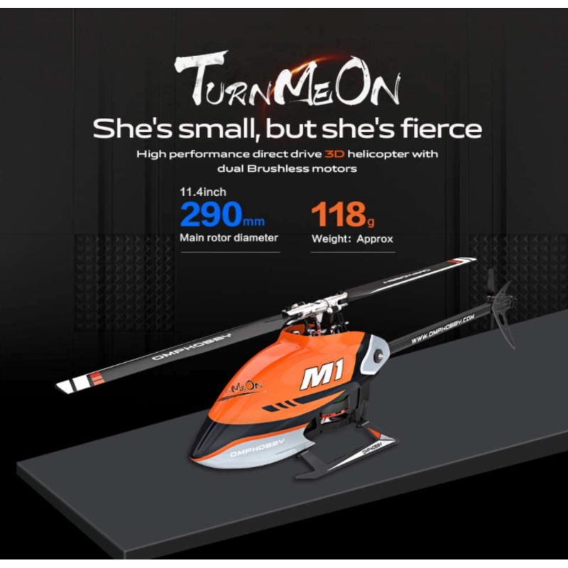 OMPHobby M1 RC Helicopter OMP Protocol Version Orange