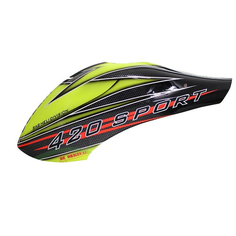Canomod Airbrush Canopy SAB Yellow/Black - Goblin 420 Sport : H0816-S