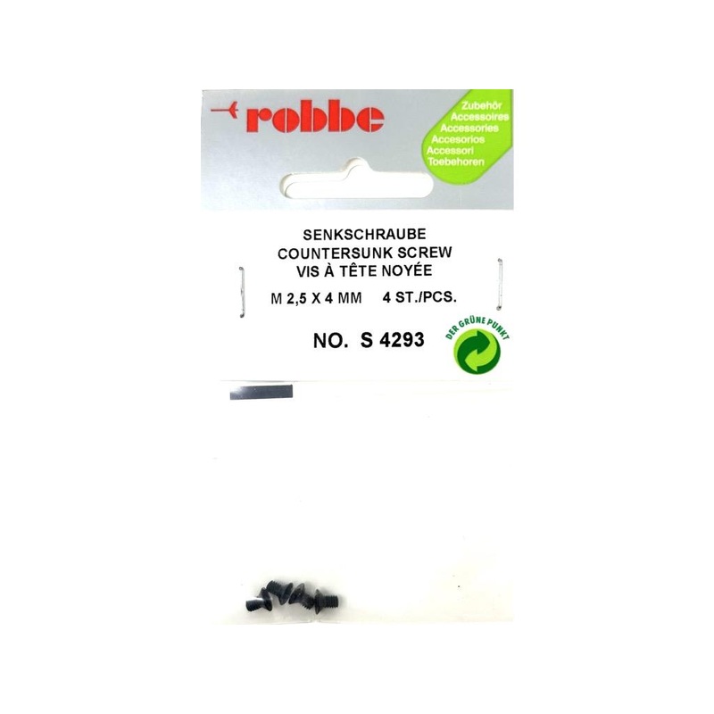 Robbe Self Tap Screw M2.5 x 4mm (4) : S-4293