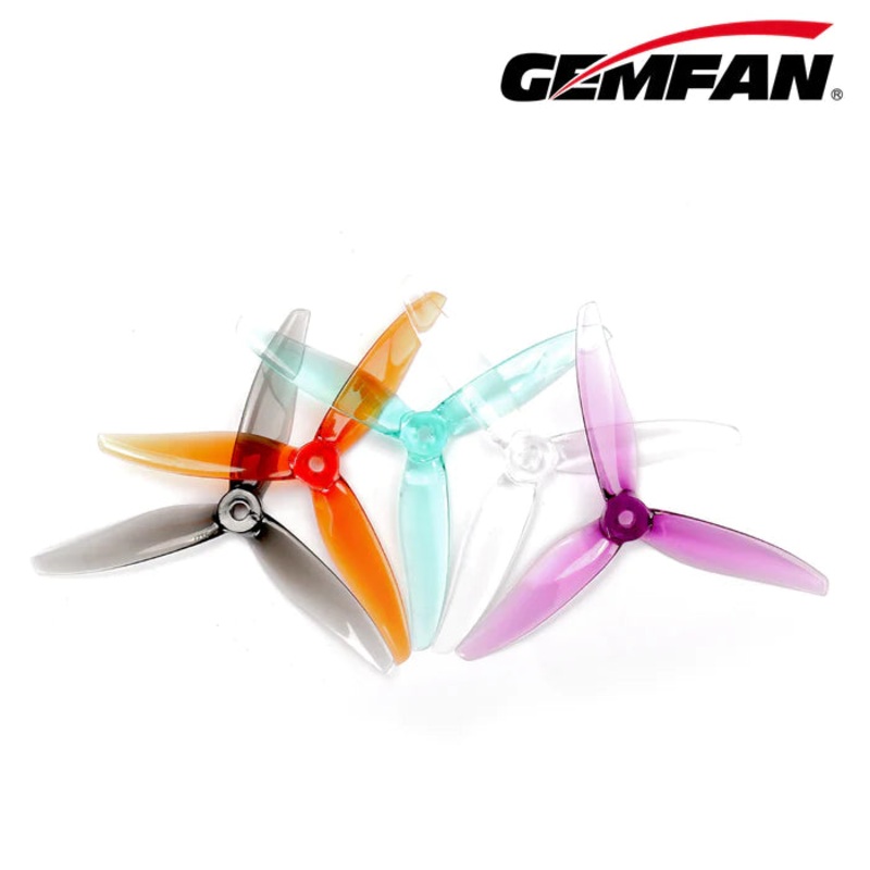 Gemfan Hurricane Durable 51277 3-Blade Propellers (2CW + 2CCW) Clear