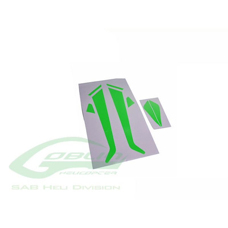 Landing Gear and Fin Green Sticker - Goblin 380 : H0589-S