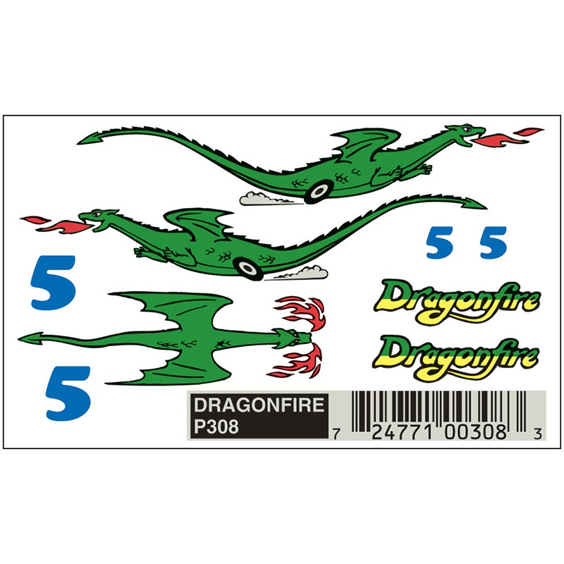 Pine Car Dry Transfer DragonFire