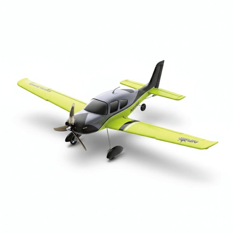 QIDI 580 SR22 4CH RC Plane Brushless Motor, LED Lights, Stunt Flying, 30min Flight Blue