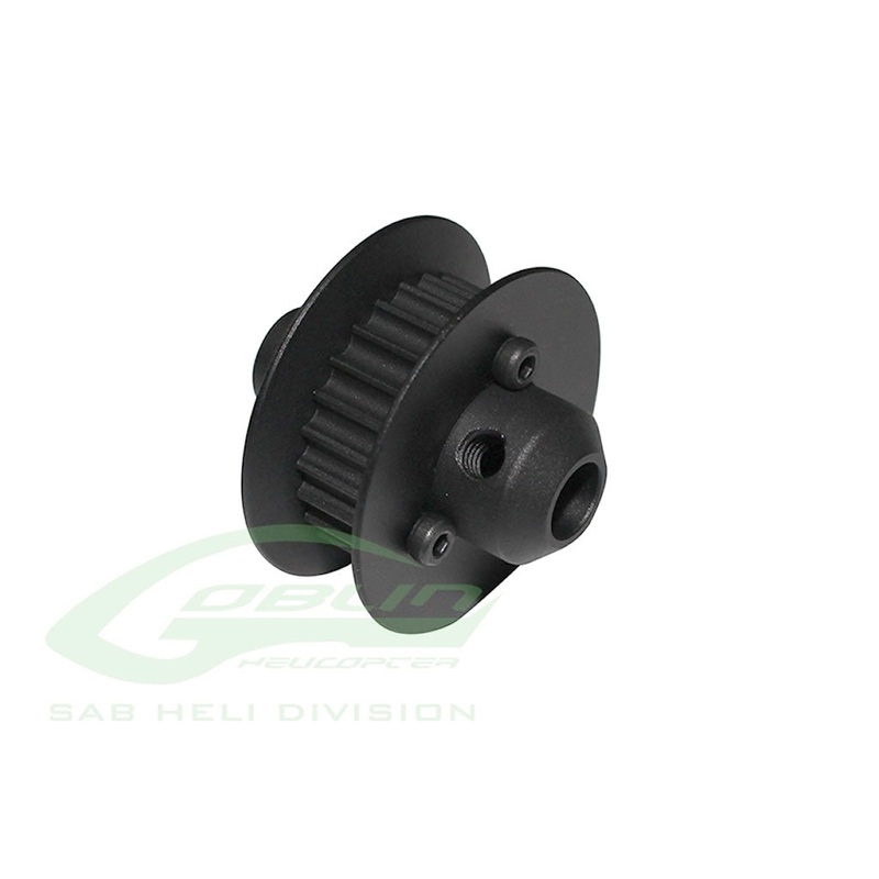 New Heavy Duty Tail Pulley 24T Black Matte Anodize : H0154BM-S