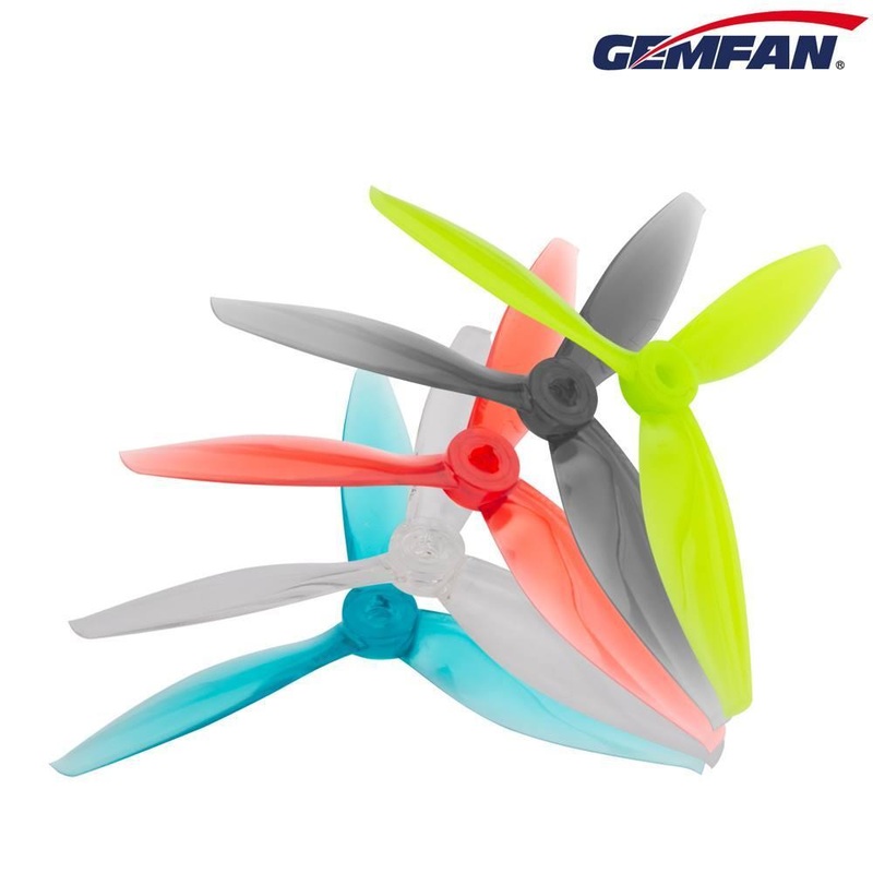Gemfan Flash Durable Tri Blade 5144 Propellers CW/CCW 1 Pack (4 Pieces) Clear Red